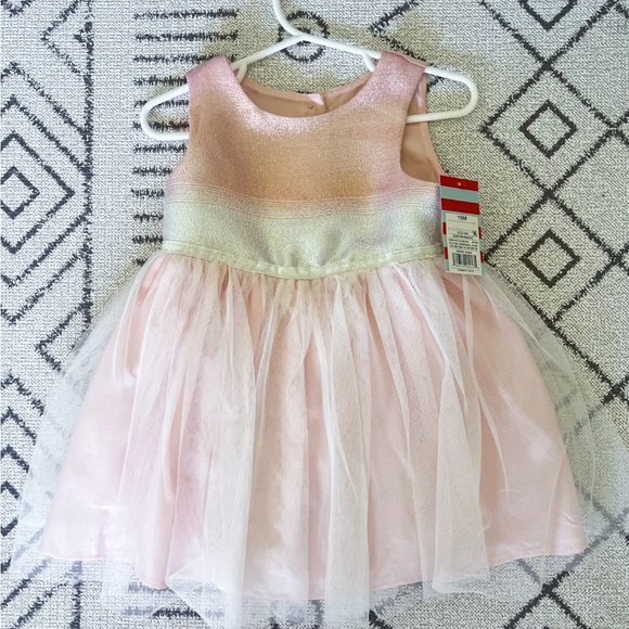 Cat & Jack Toddler Girl’s Metallic Ombré A-line Dress - Picture 2 of 2
